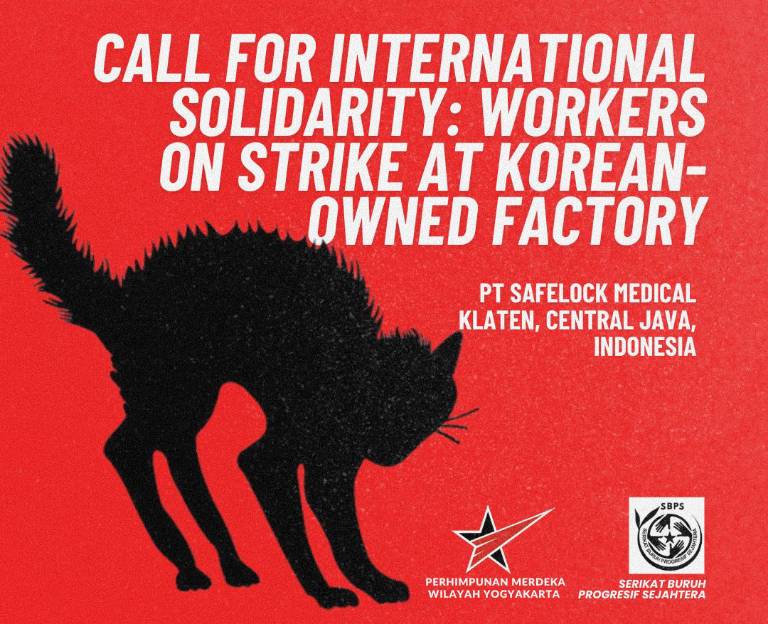 Call for International Solidarity: SBPS Strike at Korean-Owned Safelock Medical Factory in Klaten, Central Java, Indonesia